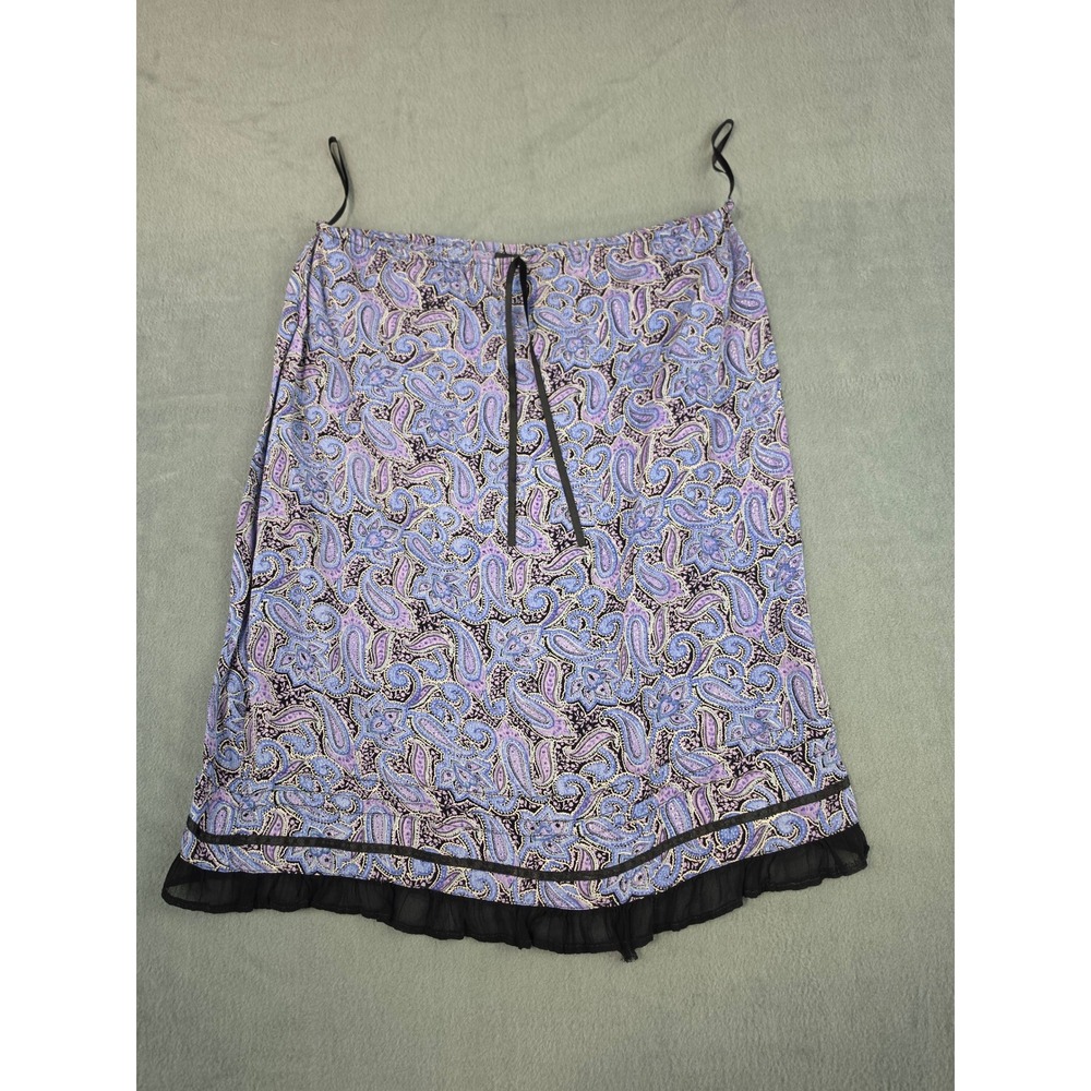 Y2K Paisley Ruffle Hem Mini Skirt Angie Womens‎ Size 5 Boho Fairycore